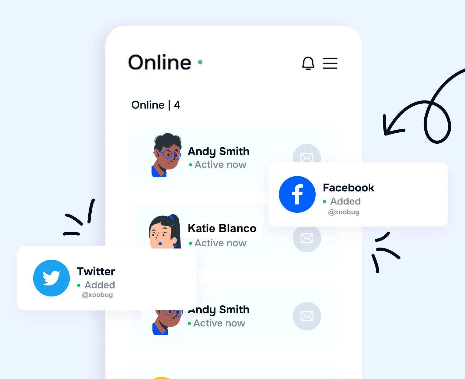 connect with friends, social media